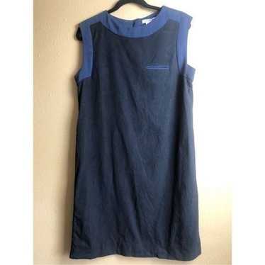 Lacoste black and blue silk sleeveless dress Size 