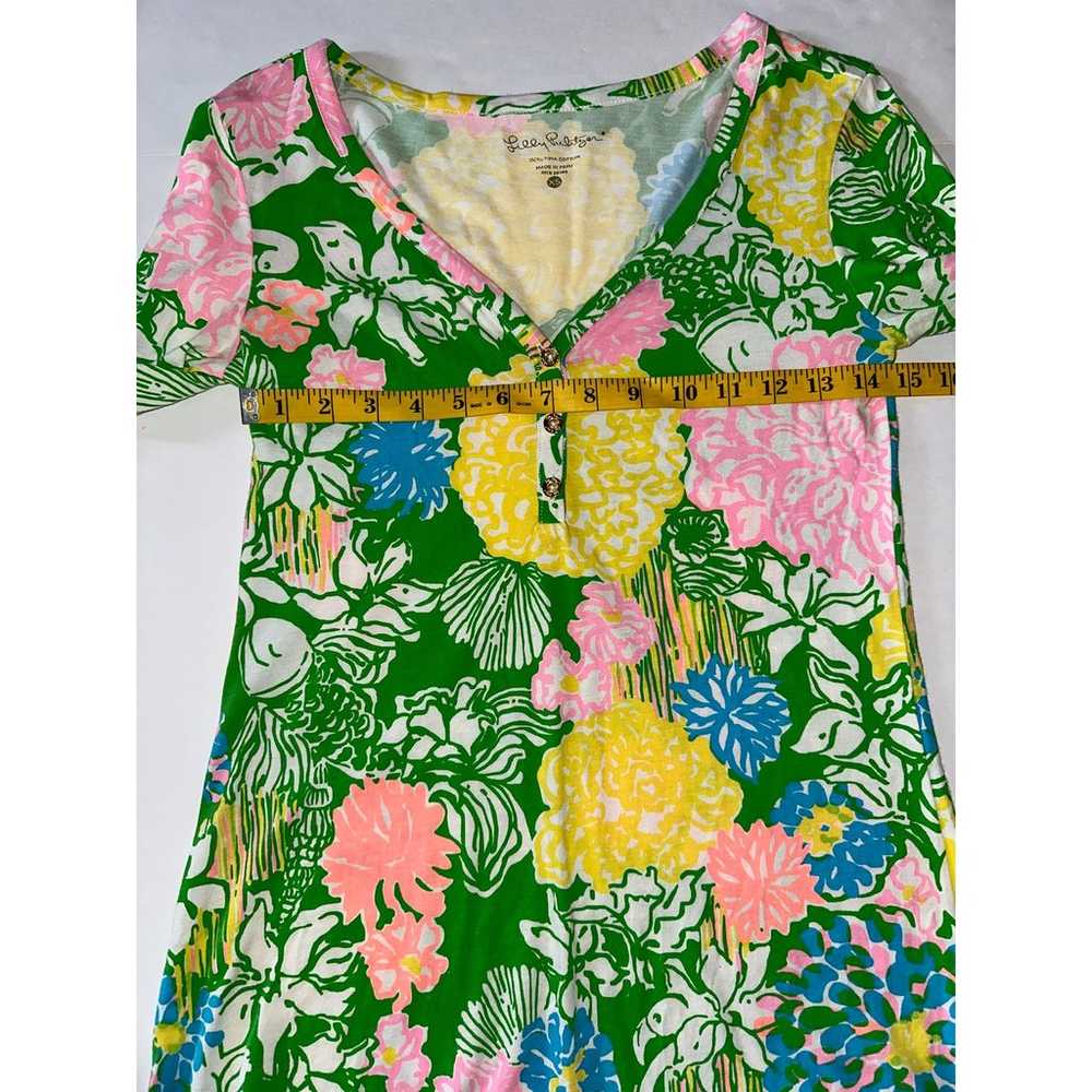 Lilly Pulitzer Women’s XS Floral T-Shirt Dress Br… - image 3