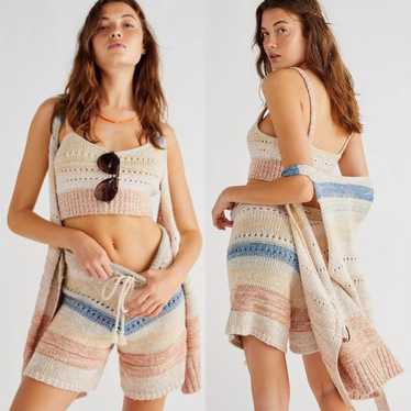 Free People Southwest Knit Sweater Set XS Vest and