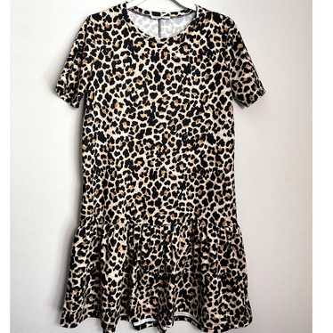 Zara Trafaluc Animal Print Peplum Dress Size Small