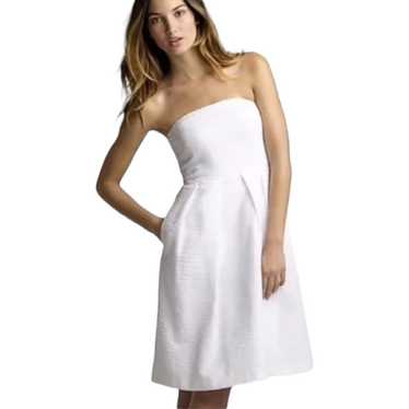 J. Crew Embossed-Cotton Lorelei Dress White Size 6