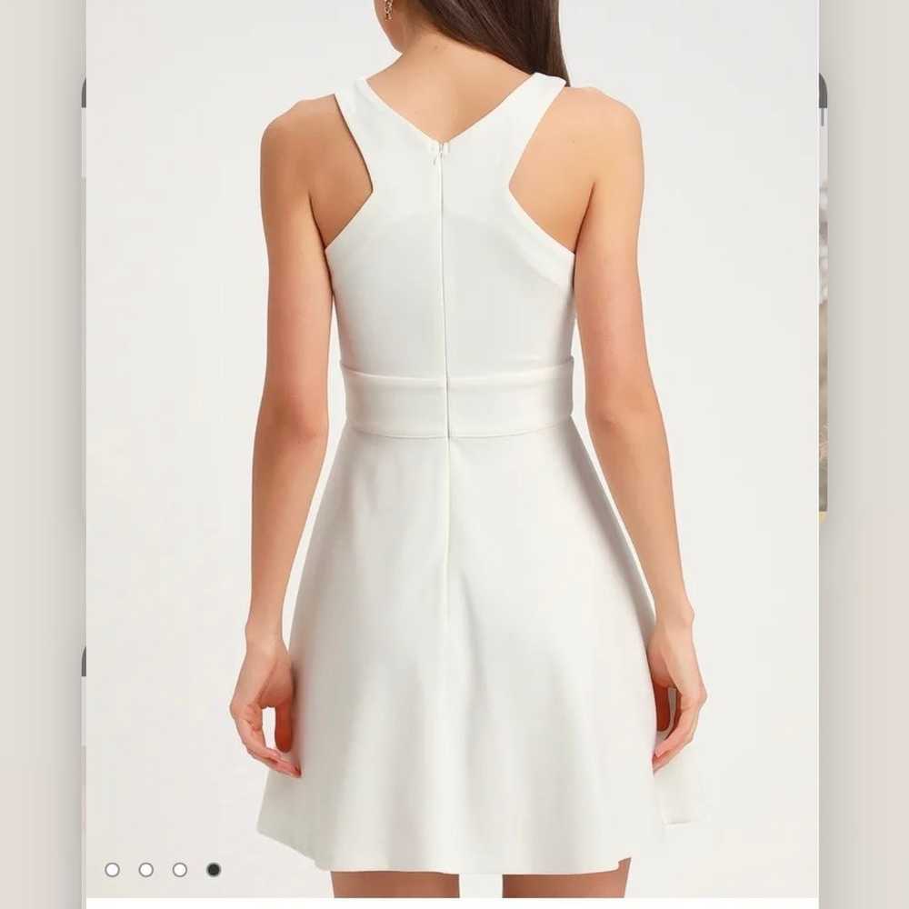Lulus So Sophisticated White Cutout Skater Dress … - image 4