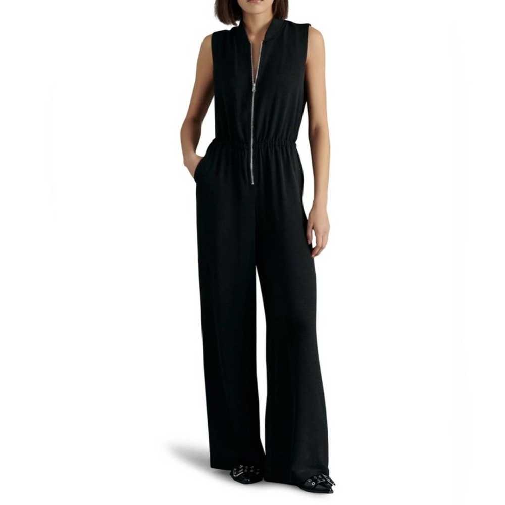 T Tahari Black Zip Front Sleeveless Tie Waist Lon… - image 1