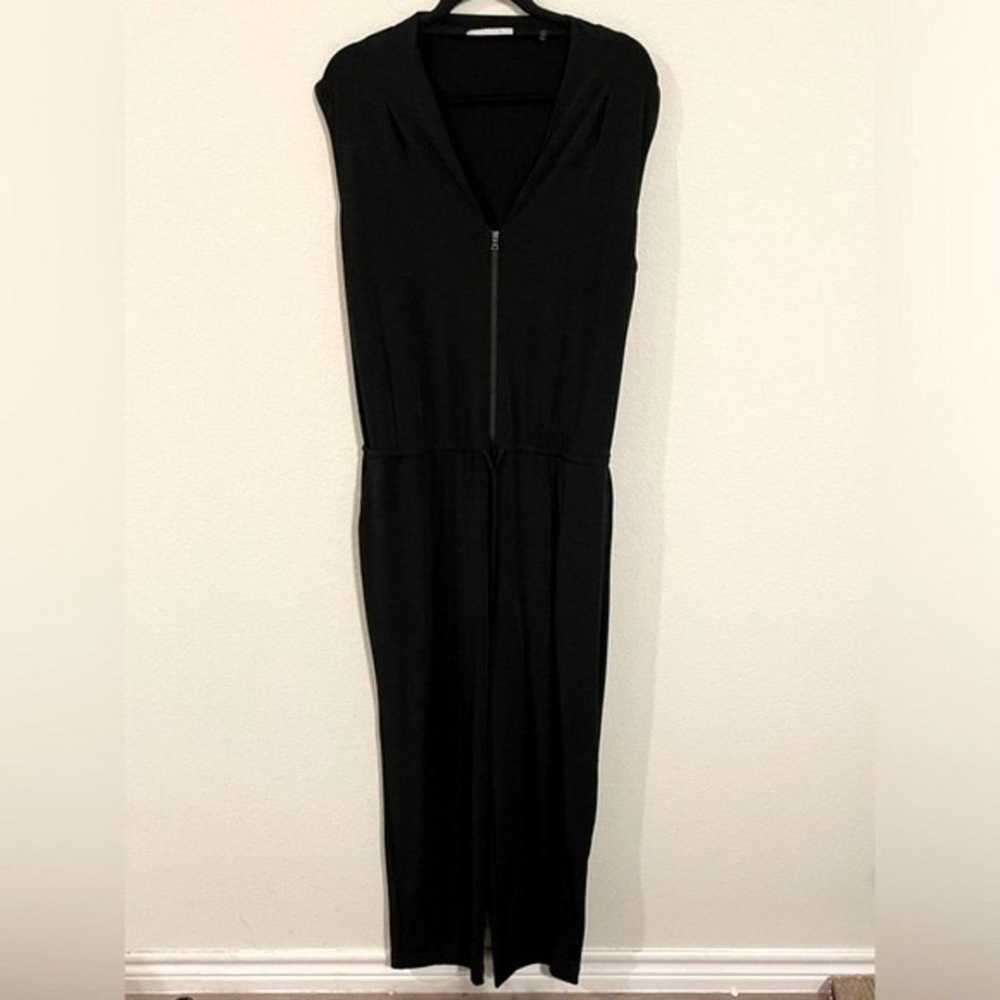 T Tahari Black Zip Front Sleeveless Tie Waist Lon… - image 2