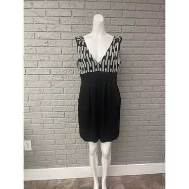 BCBGeneration Black & White Cut-Out Dress Size 10
