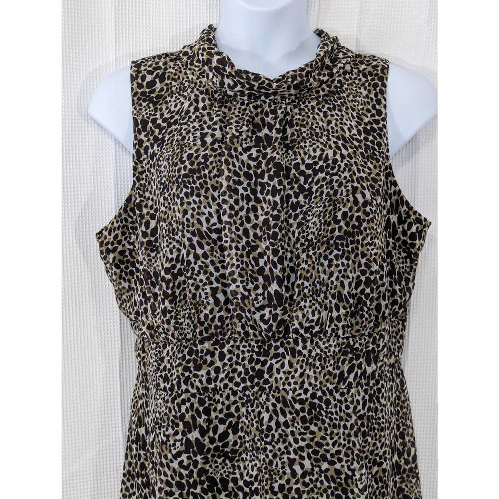 NWOT! VOIR VOIR WOMAN! LEOPARD INSPIRED CHIFFON T… - image 3