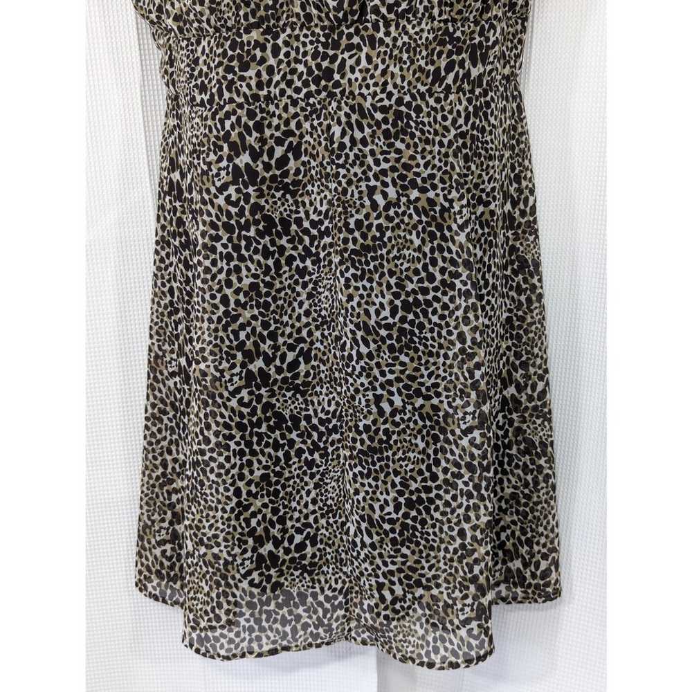 NWOT! VOIR VOIR WOMAN! LEOPARD INSPIRED CHIFFON T… - image 4