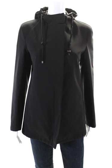 Prada Womens Tessuto Hooded Full Zip Coat Jacket B