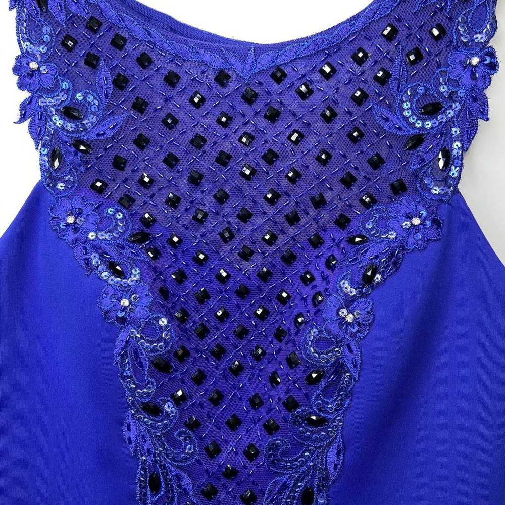 Sue Wong Nocturne Beaded Embroidered Dress Cobalt… - image 3