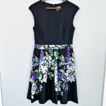 Vince Camuto Floral Pleated Sleeveless Dress Size 