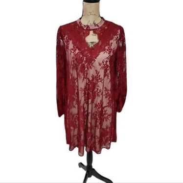 Andre by Unit Nude & Burgundy Red Lace Swing Skate