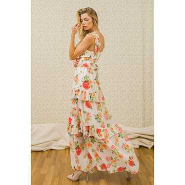 Lovecolett cream floral maxi dress M