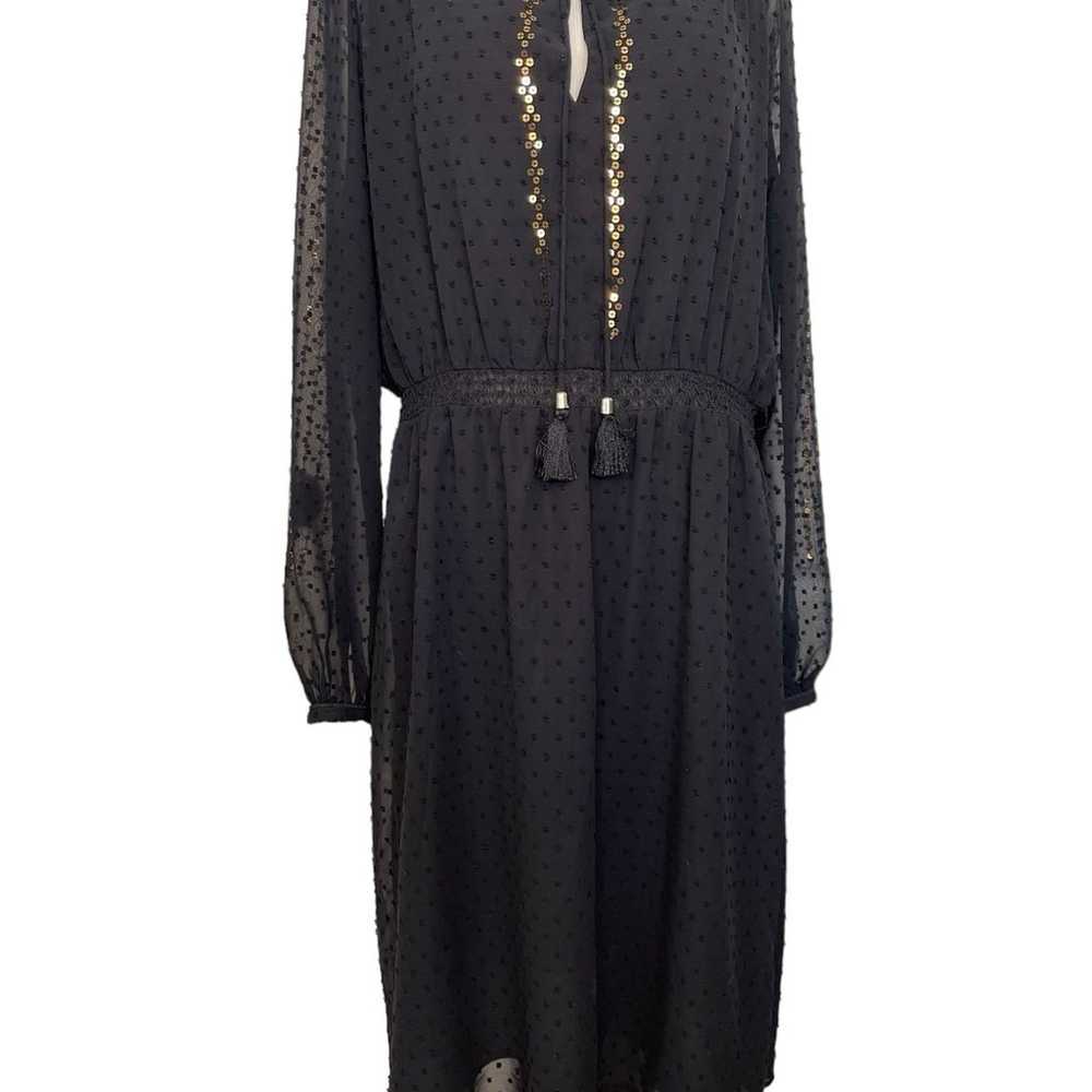 Altuzarra Black Dress with Gold Sequins Size XL - image 10