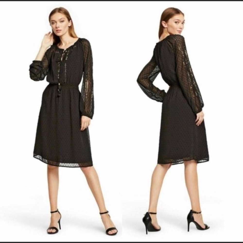 Altuzarra Black Dress with Gold Sequins Size XL - image 1