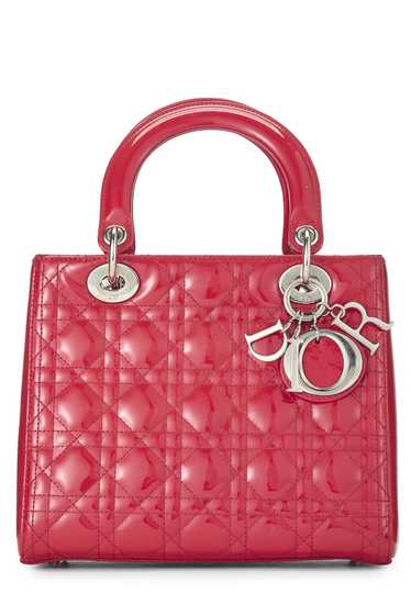 Red Patent Leather Lady Dior Medium