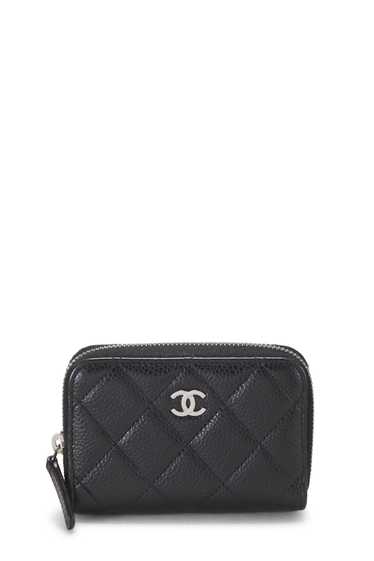 Black Quilted Caviar Card Case