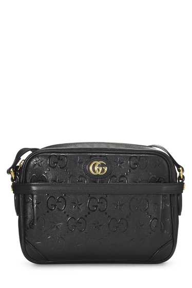 Black Embossed GG Star Shoulder Bag Small