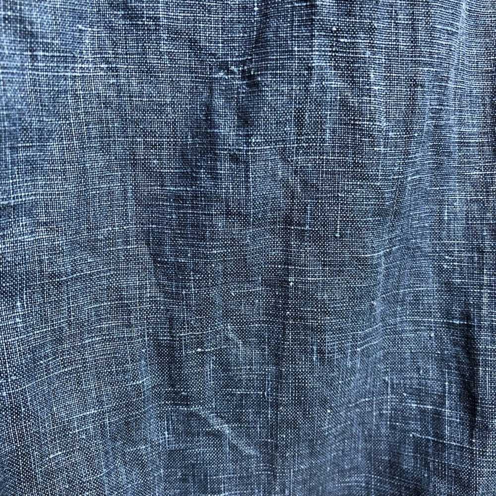 Boden blue chambray linen wrap cap sleeve dress s… - image 5