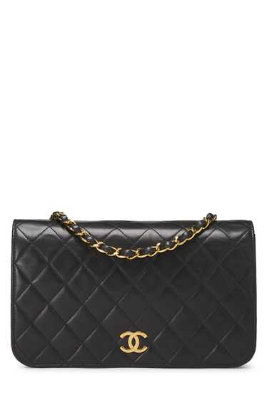 Black Quilted Lambskin Snap Full Flap Small - image 1