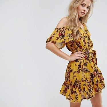 Foxiedox Floral Cold Shoulder Dress