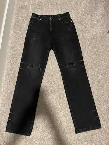 WE11DONE We11done Black Distressed Denim Pants - image 1