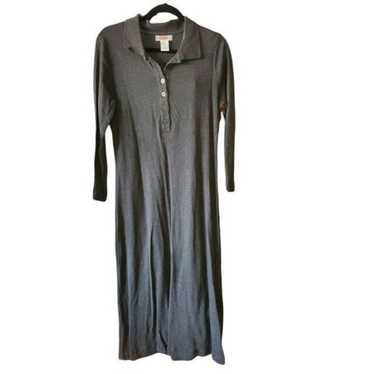 90s Grunge Goth Maxi Dress Gray