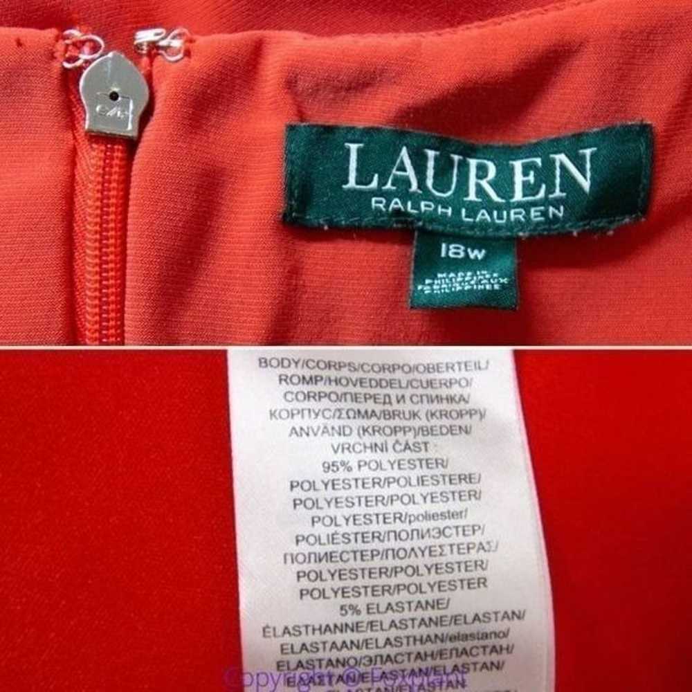 Lauren Ralph Lauren orange red sleeveless fit and… - image 12
