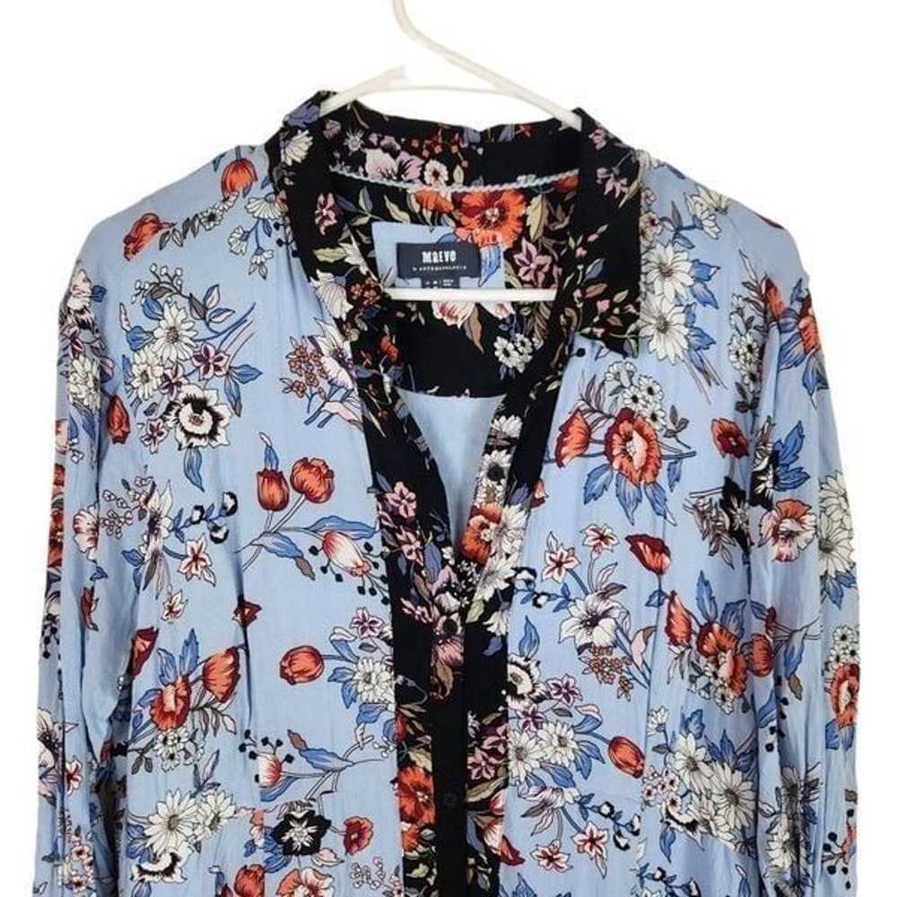 Anthropologie Maeve Leyster Floral Long Sleeve Co… - image 5