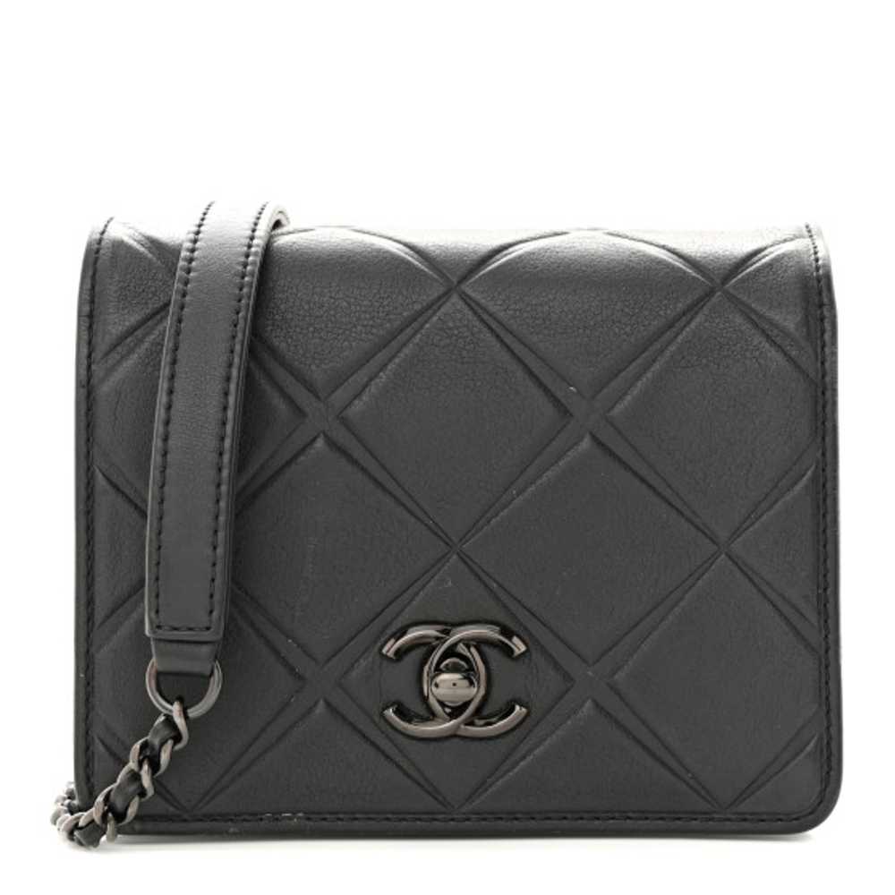 CHANEL Calfskin Mini Propeller Flap Black - image 1