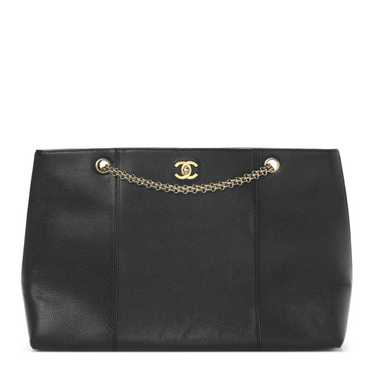 CHANEL Caviar Bijoux Chain Shoulder Bag Black