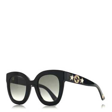 GUCCI Acetate Crystal Star Round Frame Sunglasses 