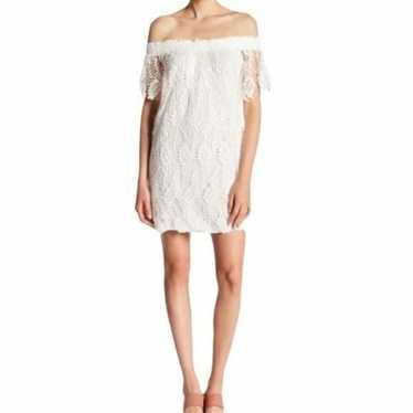 ASTR the Label White Lace Off the Shoulder Dress