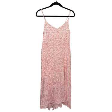 Allsaints Pink Printed Cotton Maxi Dress