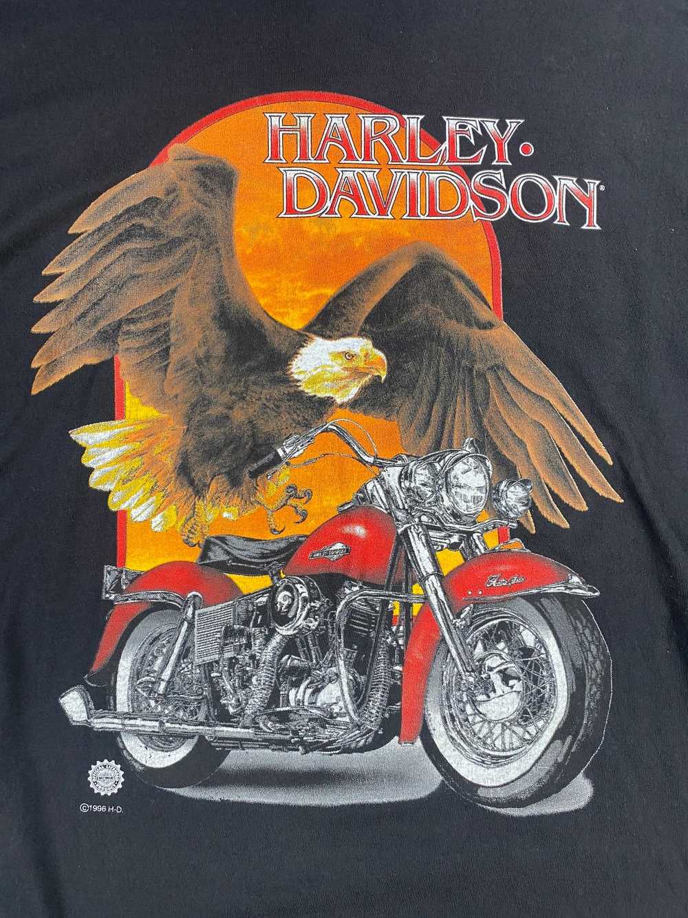 CLASSIC 1990S HARLEY DAVIDSON EAGLE FLY RED MOTOR… - image 2