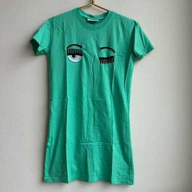 Chiara Ferragni Green T Shirt Dress Size Small Min