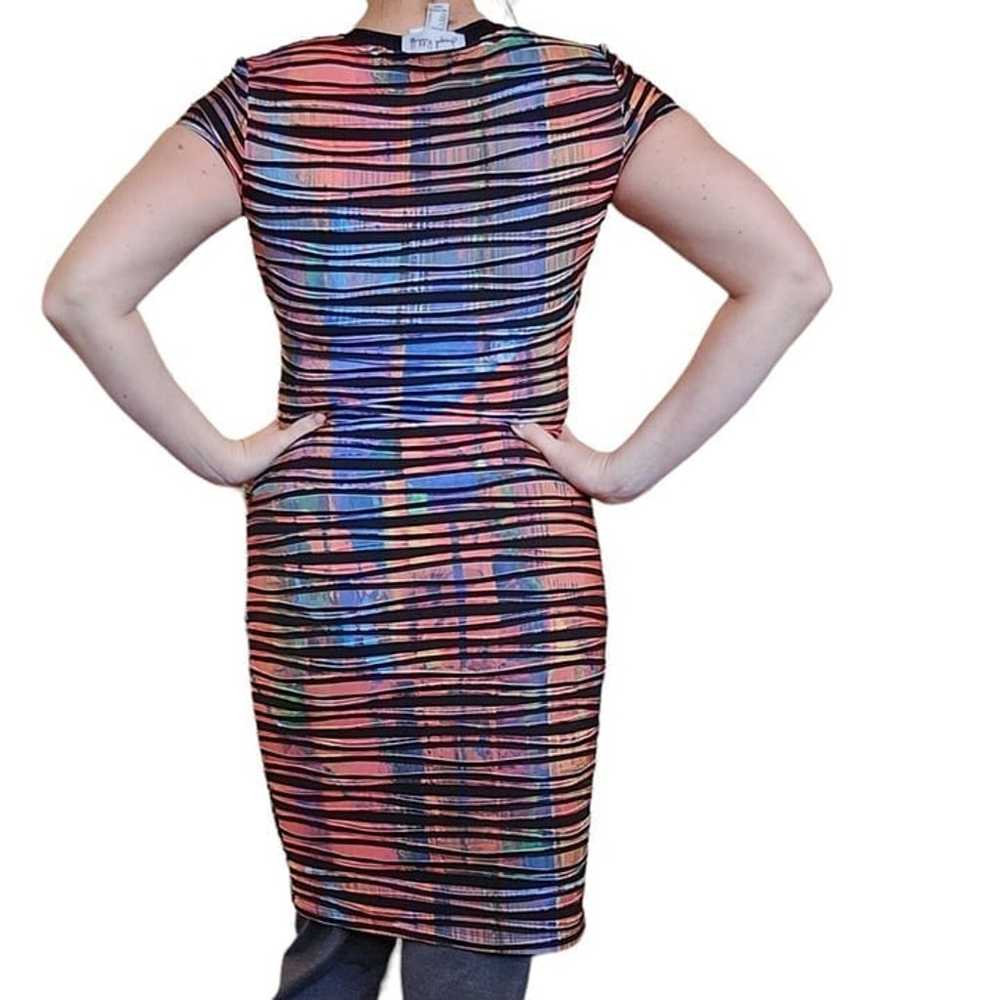 Joseph Ribkoff Rainbow Faux Wrap Bodycon Dress mu… - image 4