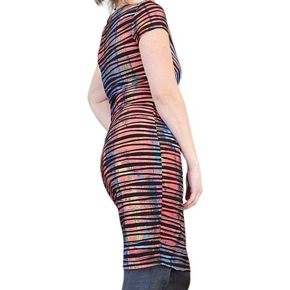 Joseph Ribkoff Rainbow Faux Wrap Bodycon Dress mu… - image 5