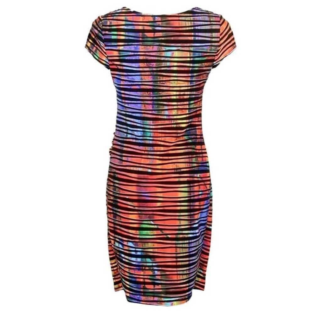 Joseph Ribkoff Rainbow Faux Wrap Bodycon Dress mu… - image 6