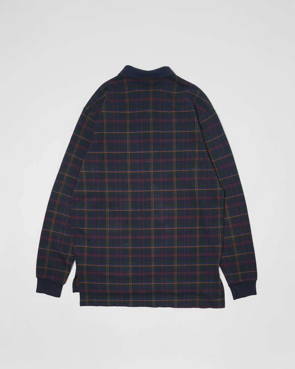 Knit Polo L/S / Navy Plaid - image 6