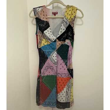 Staud Milla Patchwork Mini Dress - image 1