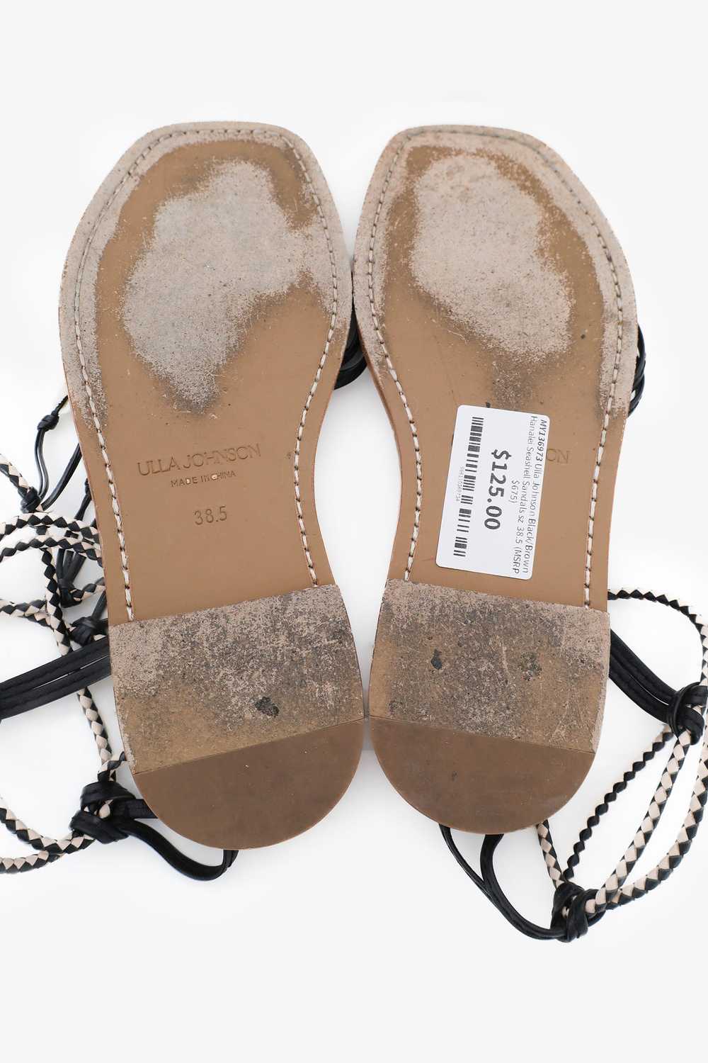 Ulla Johnson Black/Brown Hanalei Seashell Sandals… - image 5