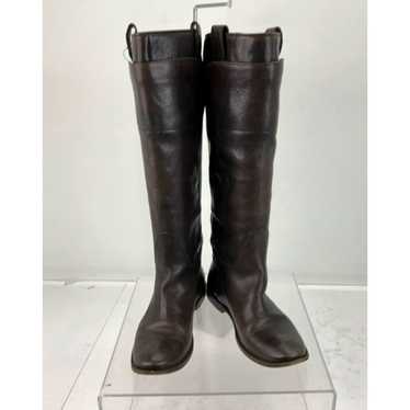 Frye Frye Dark Brown Leather Paige Tall Riding Boo