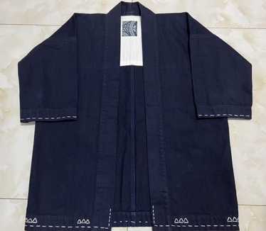visvim Sanjuro Indigo Bamboo Coat | Hypebeast