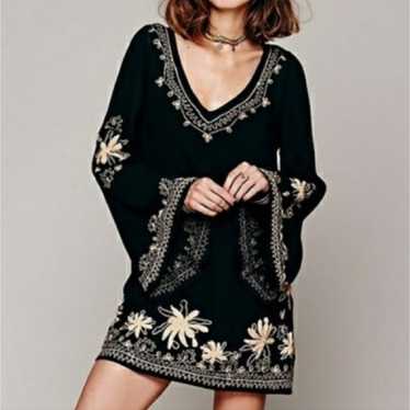 Free People Skyfall Embroidered Long Sleeve Size S