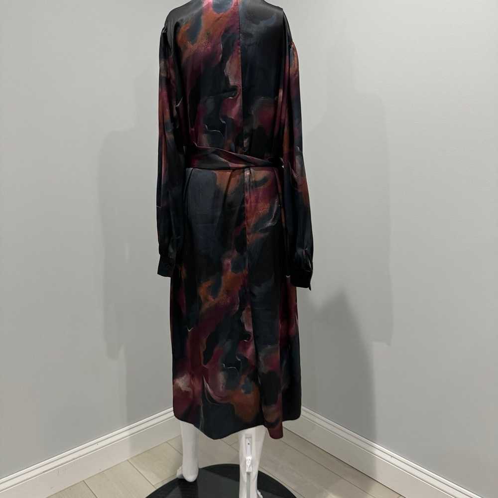 $338 Misook  Watercolor Tie-Waist Dress size L - image 7