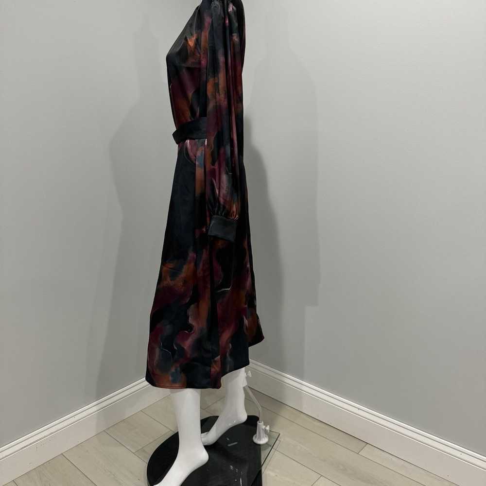 $338 Misook  Watercolor Tie-Waist Dress size L - image 8