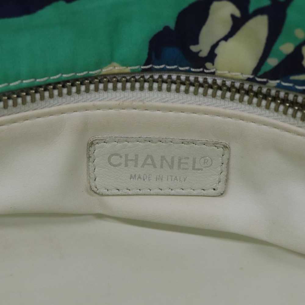 Chanel CHANEL Tote Bag Vinyl coating Green CC Aut… - image 10