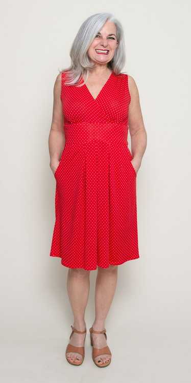 Karina Dresses Penelope Dress - Red with White Pin
