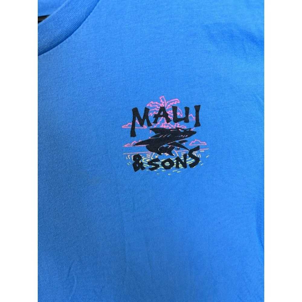 Maui and Sons T Shirt XL Mens Blue Retro 90s Isla… - image 3