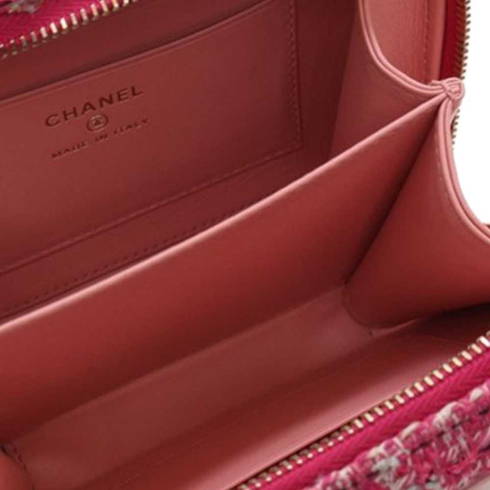 Chanel CHANEL Tweed CC Filigree Vanity Clutch wit… - image 5